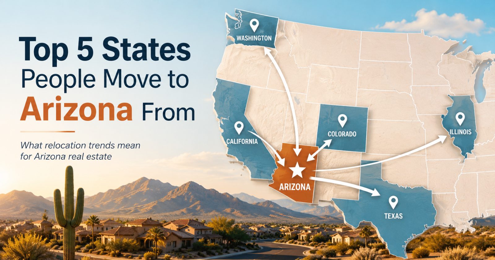 Top 5 States People Are Moving to Arizona From